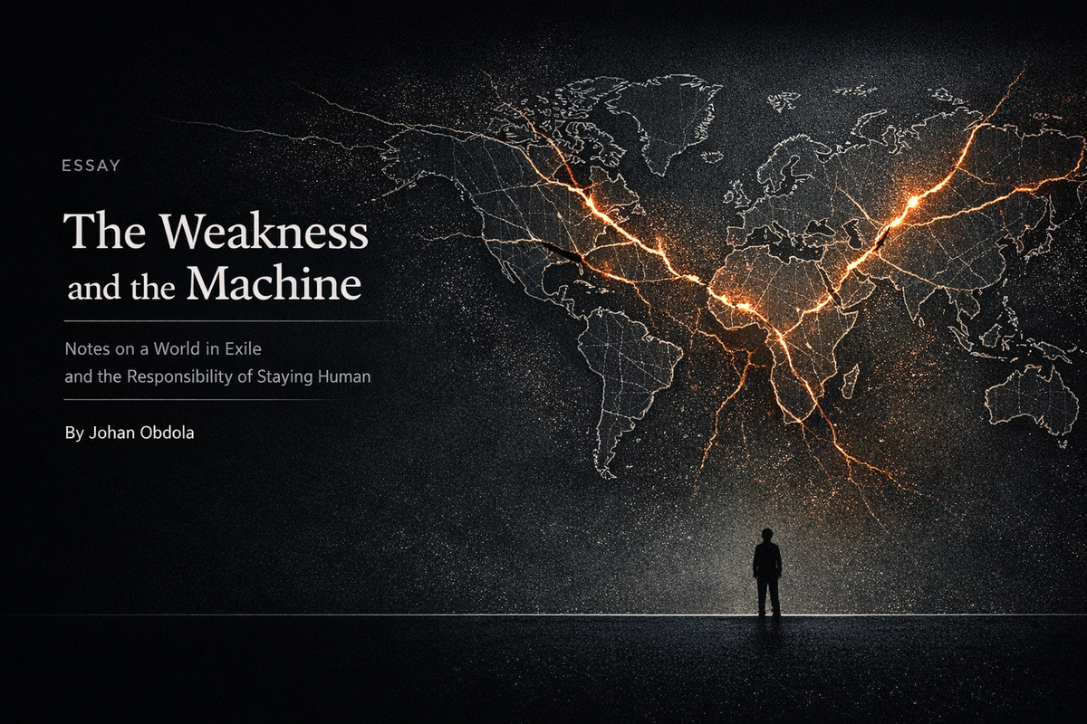 The Witness and the Machine: Notes on War, Exile, and the Responsibility of Staying Human