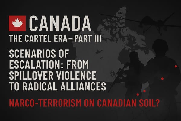 Canada: The Cartel Era – Part III - Scenarios of Escalation: From Spillover Violence to Radical Alliances