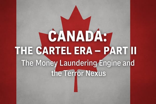 Canada: The Cartel Era – Part II - The Money Laundering Engine and the Terror Nexus